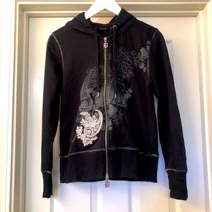 BCBG embroidered hoodie